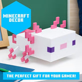 Paladone Minecraft Axolotl 8" 5 Color Novelty Tabletop Touch Lamp Simple Paladone